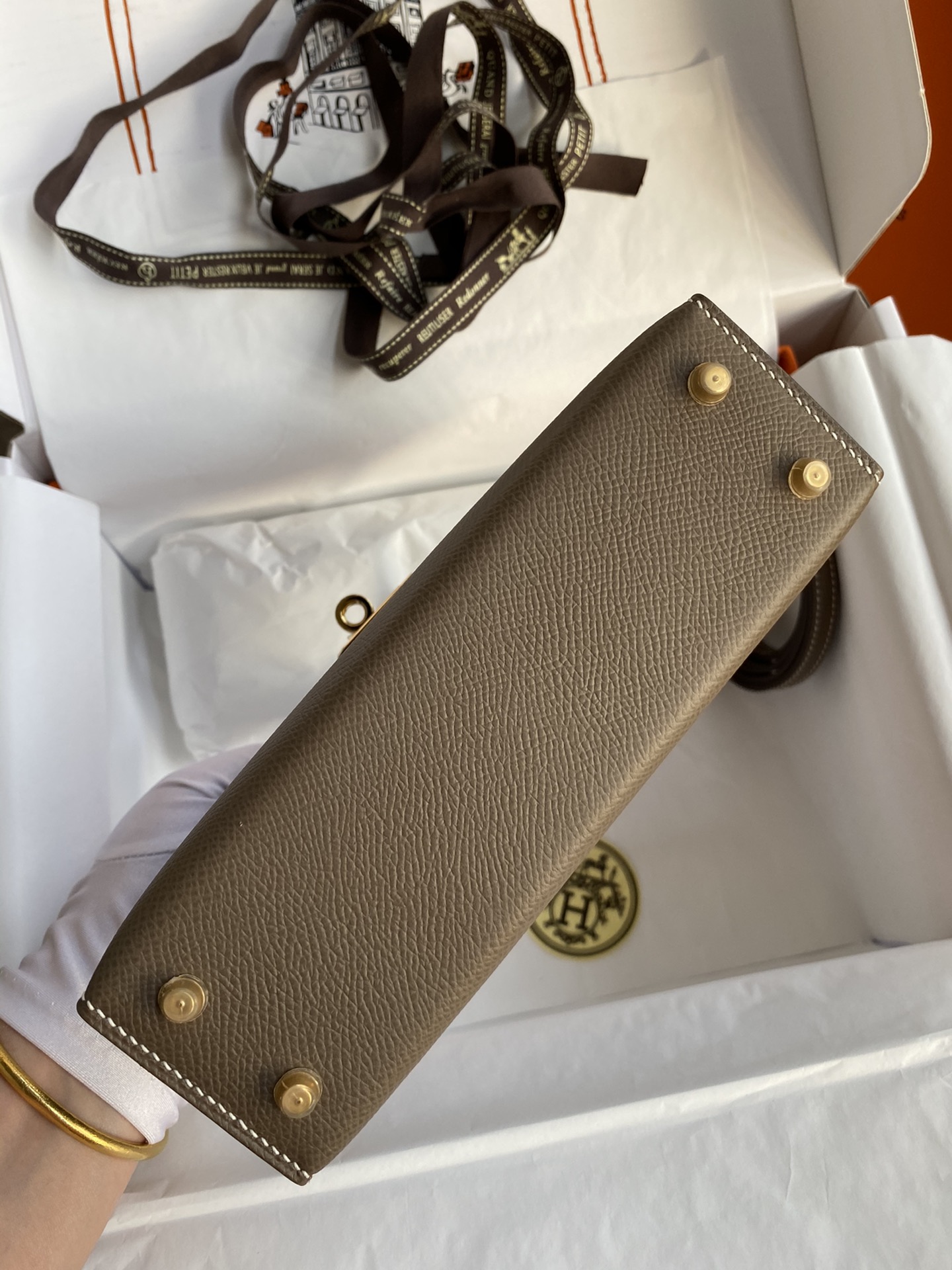 Hermès Kelly Mini leather handbag 19cm Epsom 8 Hermès Kelly Mini leather handbag 19cm Epsom - Image 8