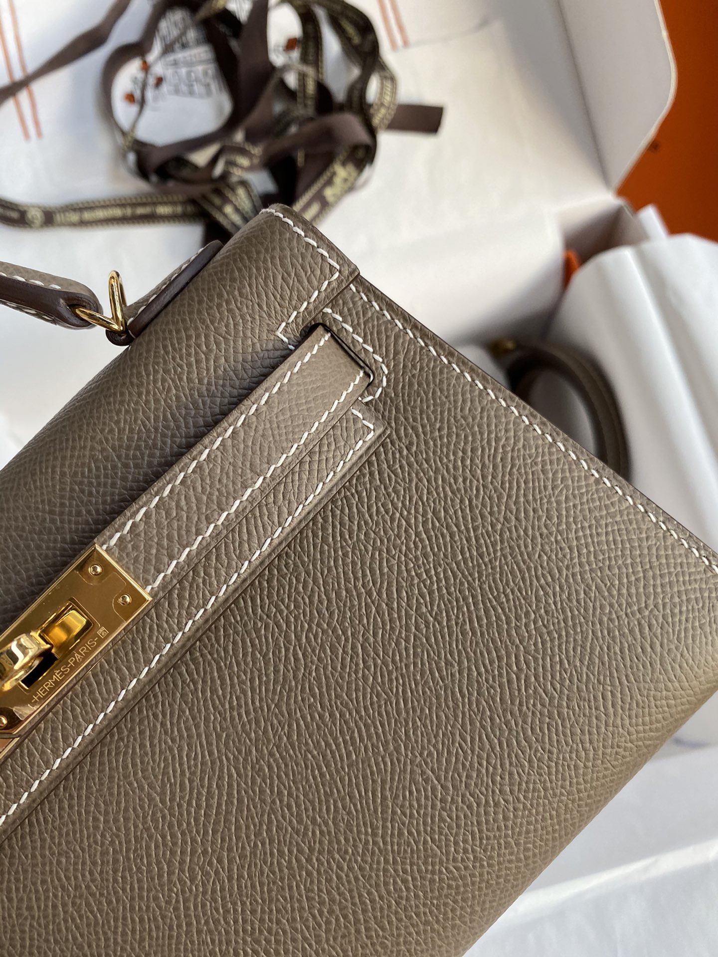 Hermès Kelly Mini leather handbag 19cm Epsom 7 Hermès Kelly Mini leather handbag 19cm Epsom - Image 7