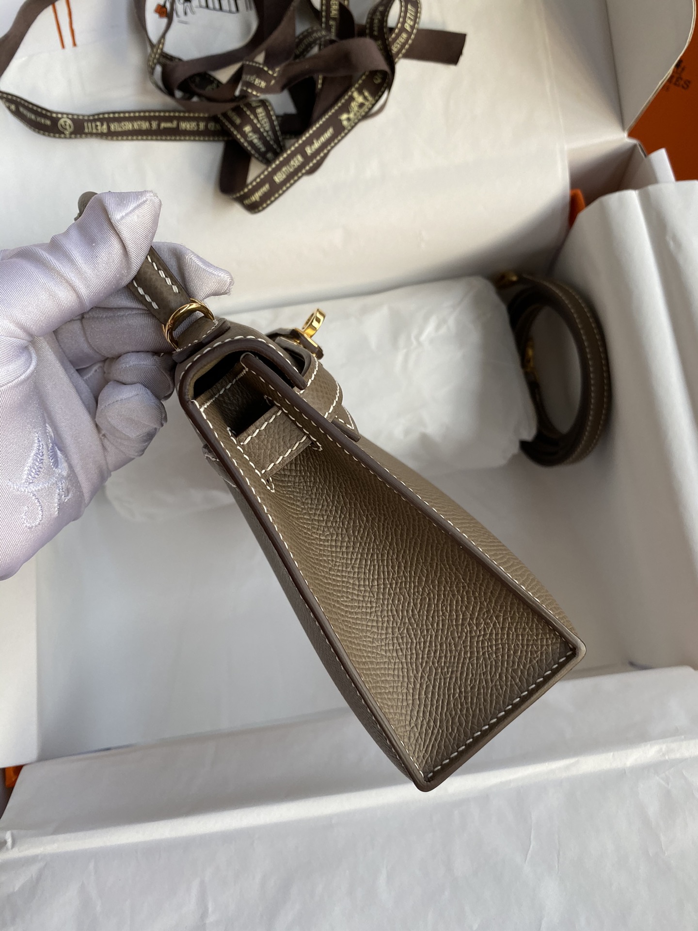 Hermès Kelly Mini leather handbag 19cm Epsom 3 Hermès Kelly Mini leather handbag 19cm Epsom - Image 3