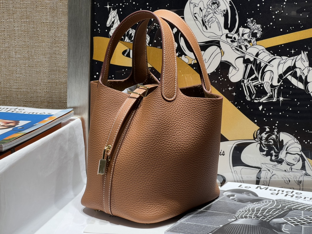 Hermès Picotin 18cm/TC leather High-quality handmade 9 Hermès Picotin 18cm/TC leather High-quality handmade - Image 9