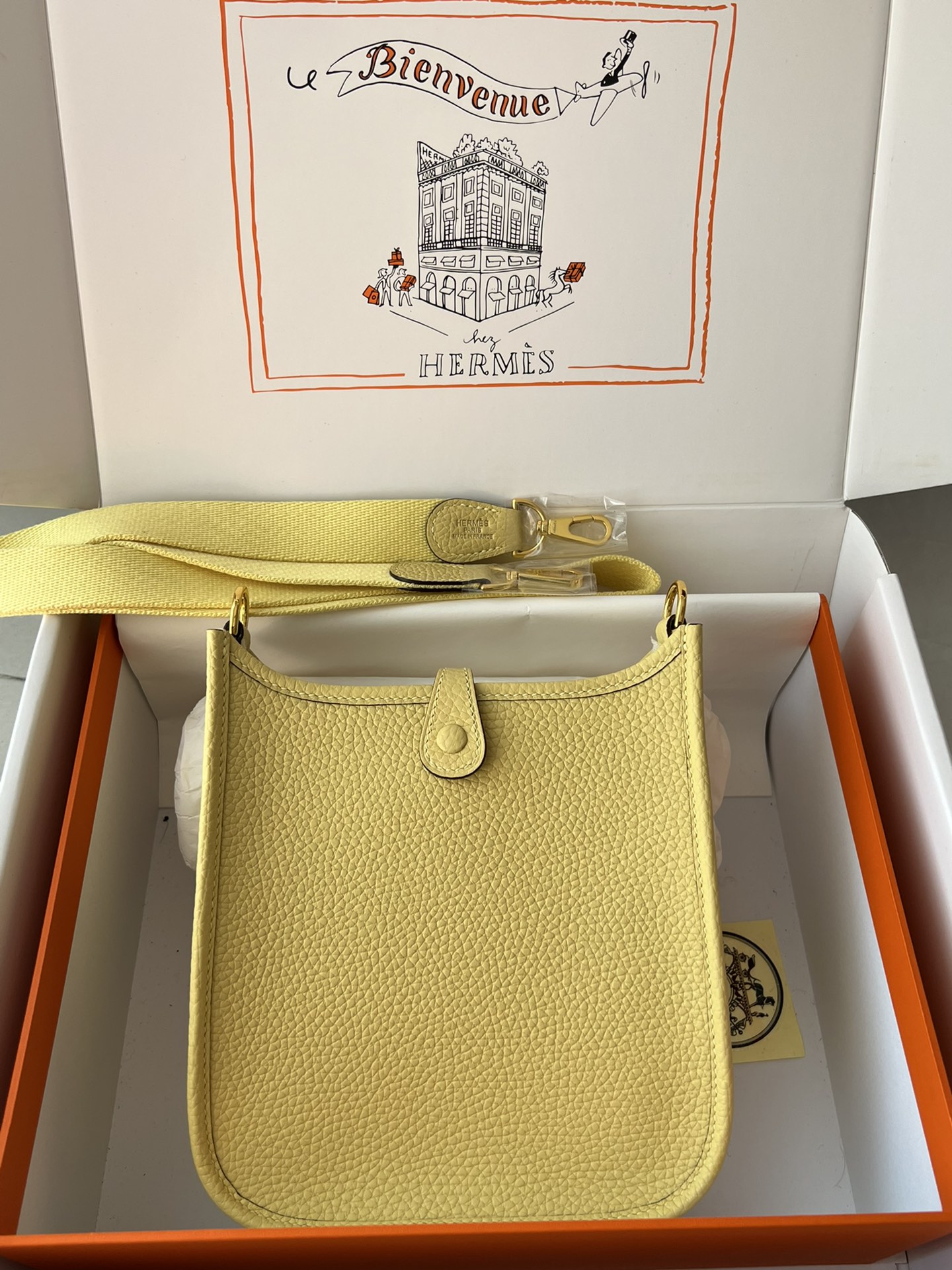Hermès Mini Evelyne leather crossbody 17cm TC 9 Hermès Mini Evelyne leather crossbody 17cm TC - Image 9
