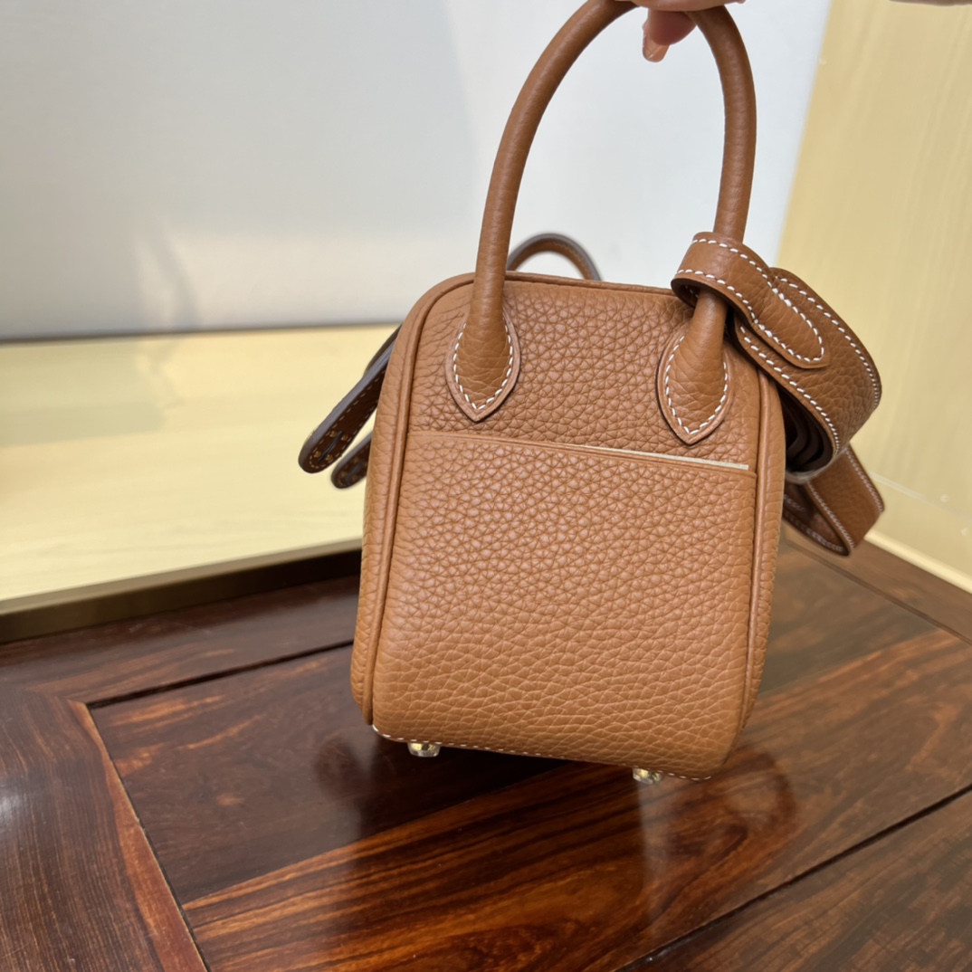 Hermès MiniLindy leather handbag TC 5 Hermès MiniLindy leather handbag TC - Image 5