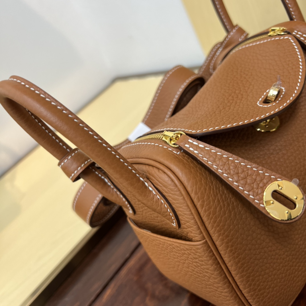 Hermès MiniLindy leather handbag TC 6 Hermès MiniLindy leather handbag TC - Image 6