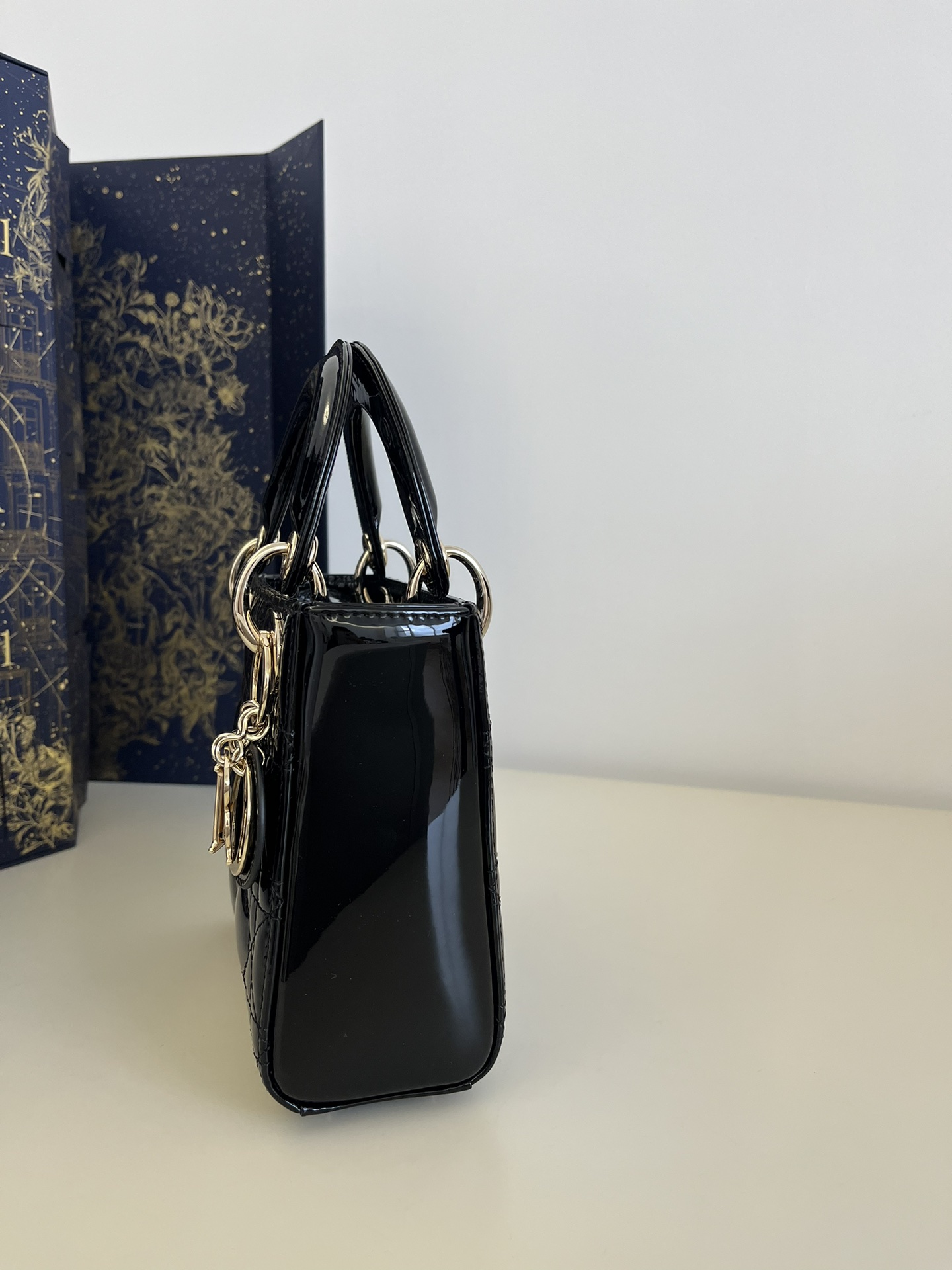 Lady Dior leather handbag 17*7*15cm 9 Lady Dior leather handbag 17*7*15cm - Image 9