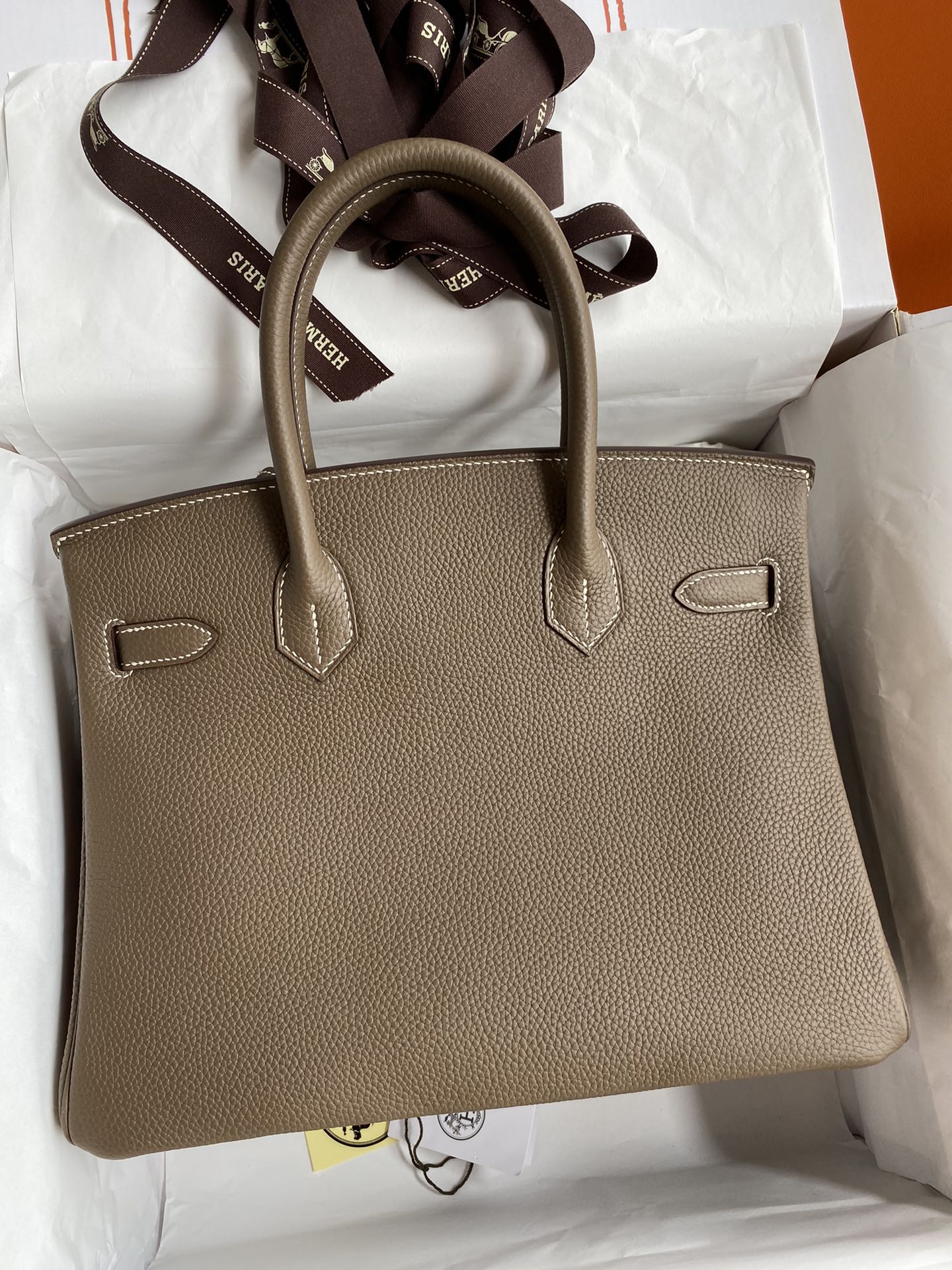 Hermès Birkin 30 leather handbag Togo 30cm 9 Hermès Birkin 30 leather handbag Togo 30cm - Image 9