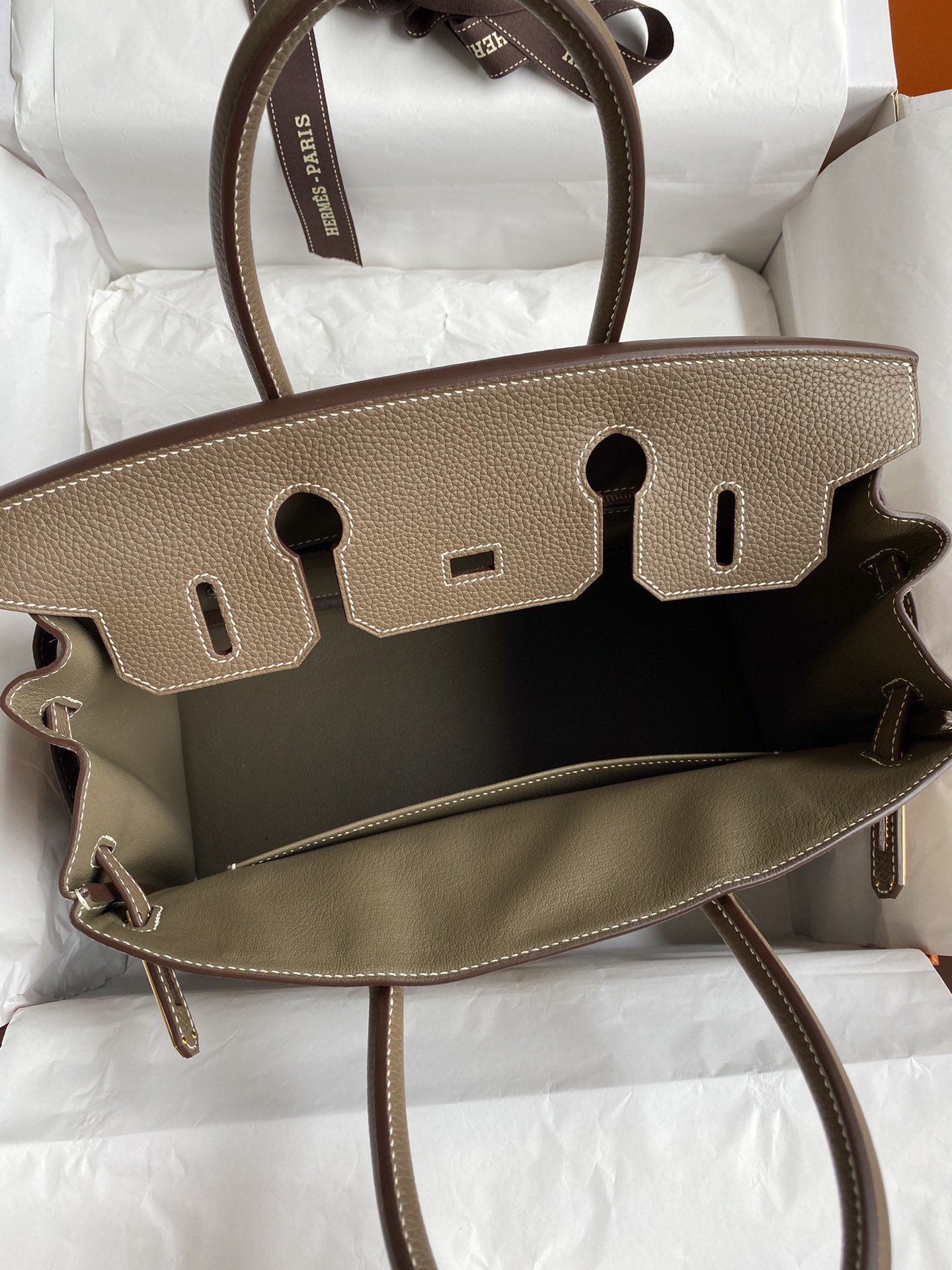 Hermès Birkin 30 leather handbag Togo 30cm 4 Hermès Birkin 30 leather handbag Togo 30cm - Image 4