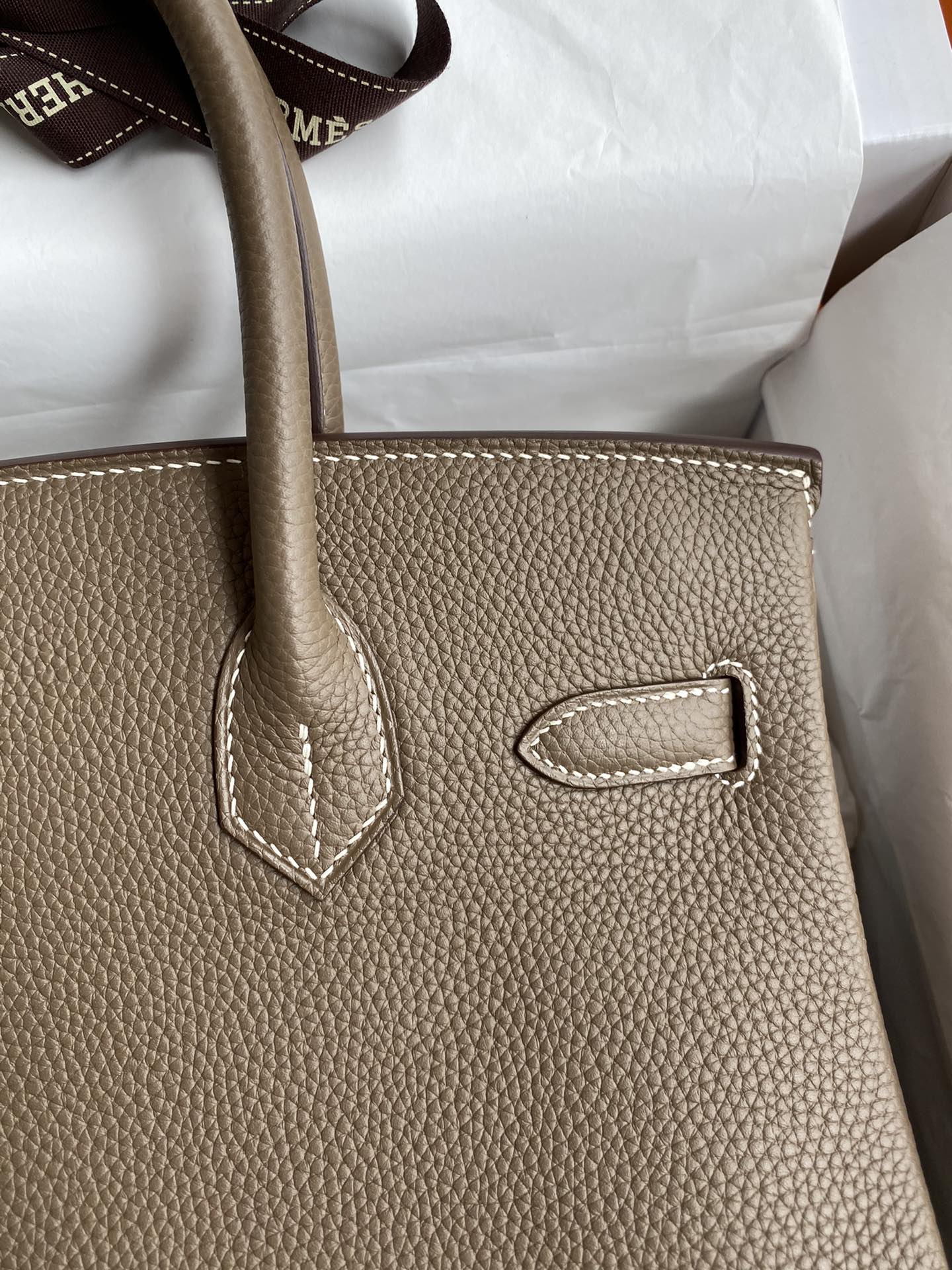 Hermès Birkin 30 leather handbag Togo 30cm 7 Hermès Birkin 30 leather handbag Togo 30cm - Image 7