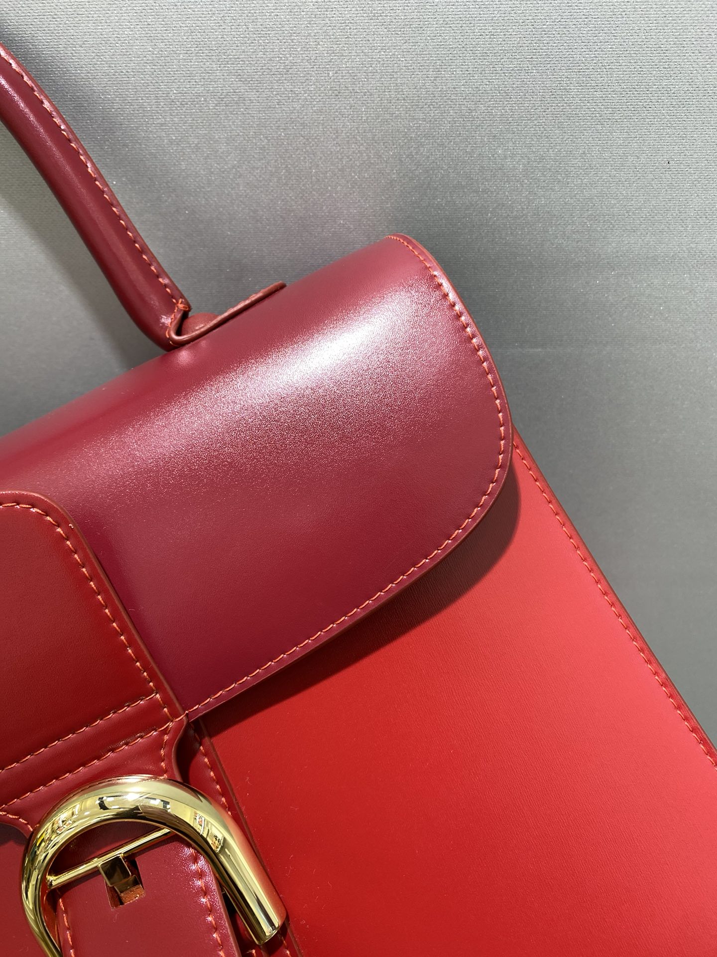 Delvaux Ode to Joy Andy (Liu Tao) Top quality original De lvaux brillant box leather 28cm Indian red three-color matching in stock size 28cm 7 Delvaux Ode to Joy Andy (Liu Tao) Top quality original De lvaux brillant box leather 28cm Indian red three-color matching in stock size 28cm - Image 7