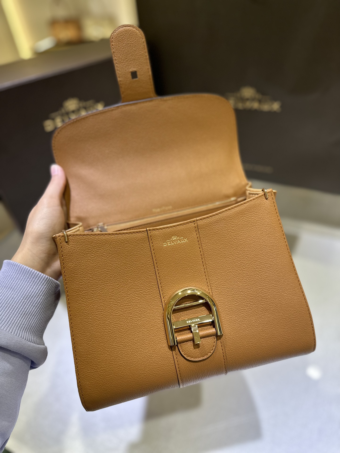 Delvaux Bag Summer Collection The classic model created in 1958 is the symbol of the Delvaux House. Made of Rodéo Calf grained calfskin Size: 24*12*19 5 Delvaux Bag Summer Collection The classic model created in 1958 is the symbol of the Delvaux House. Made of Rodéo Calf grained calfskin Size: 24*12*19 - Image 5