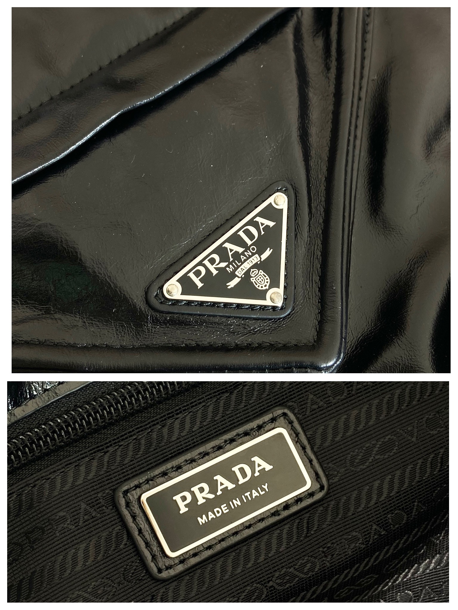 Prada 2VG120 Oil Wax Leather This tote bag is made of imported waxed leather Length 31.5x height 42.5x bottom 16cm 3 Prada 2VG120 Oil Wax Leather This tote bag is made of imported waxed leather Length 31.5x height 42.5x bottom 16cm - Image 3