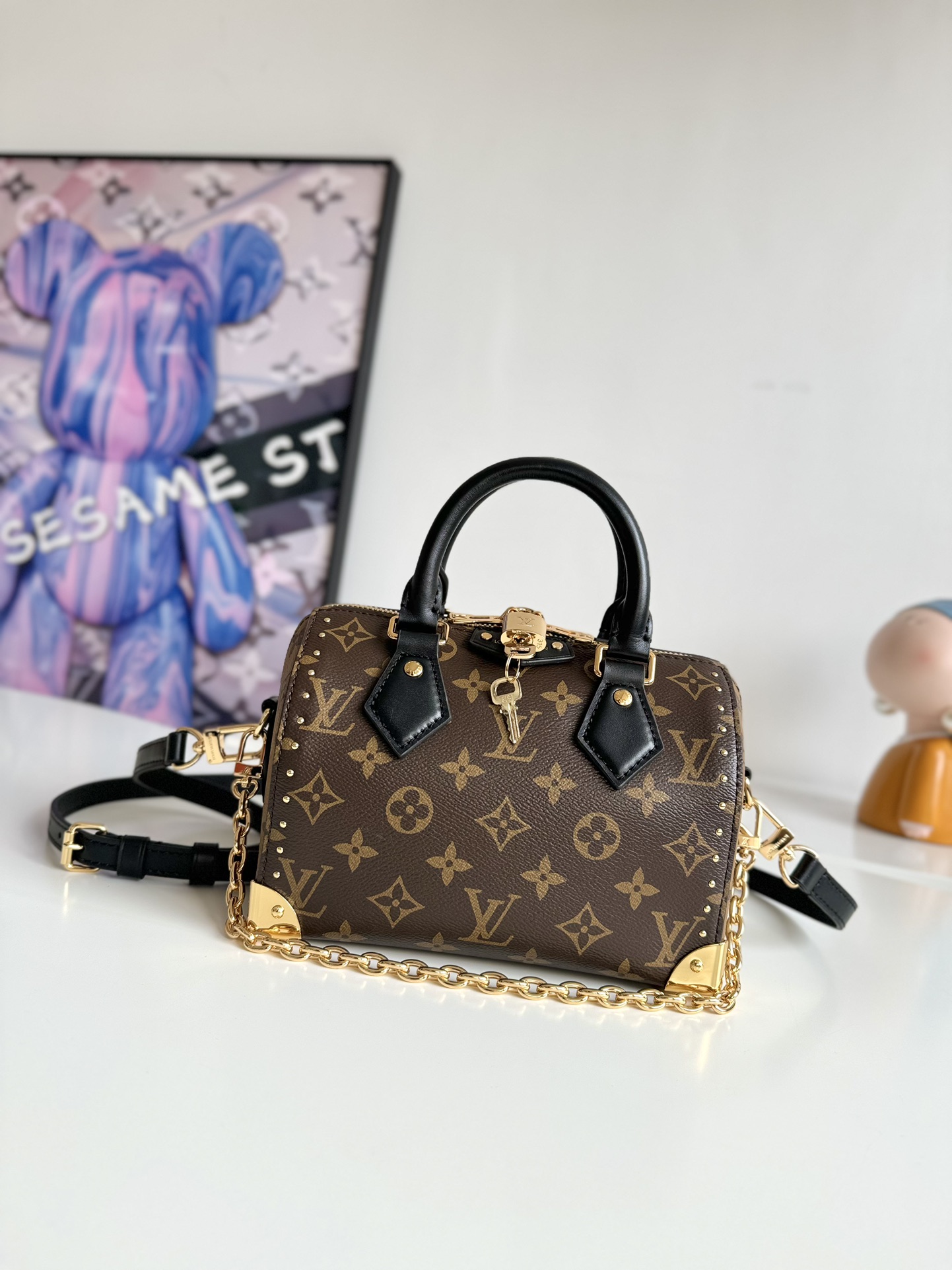 LV M13146! The Speedy Trunk handbag ize: 20.5×13.5×11cm