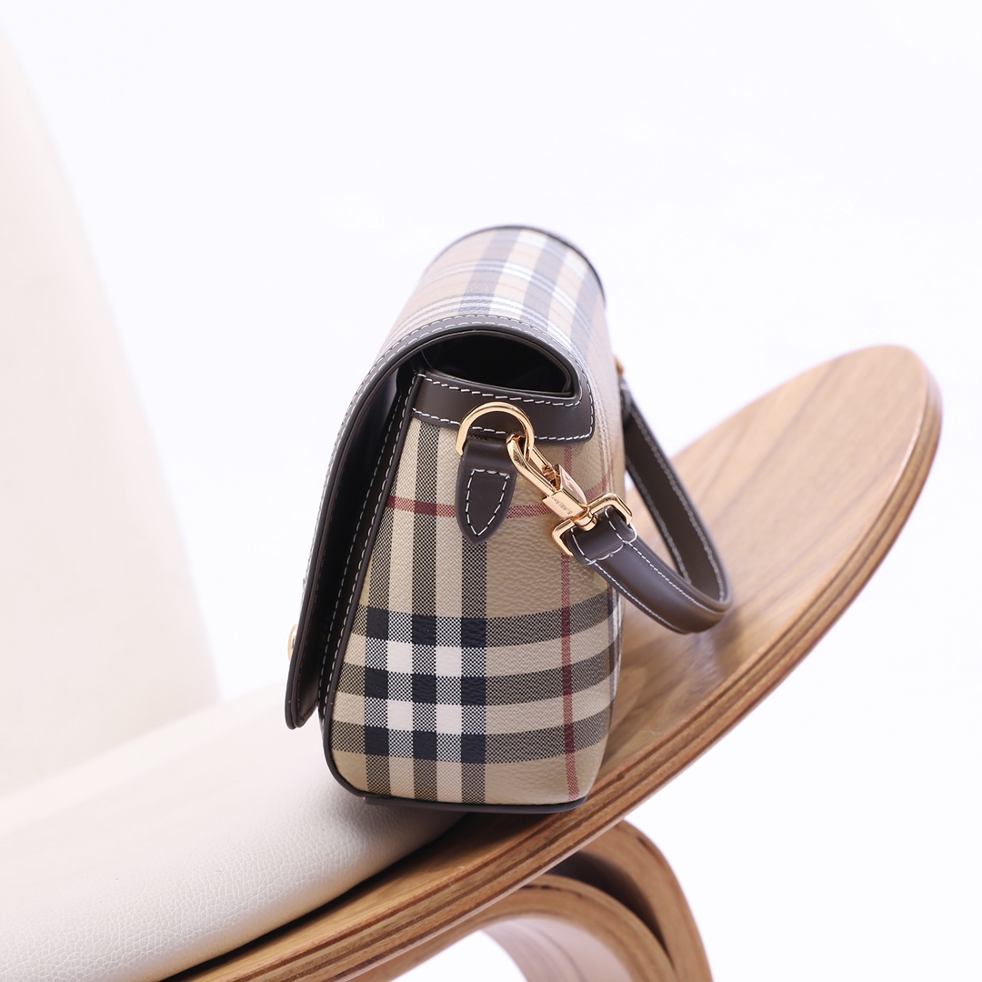Burberry Baguette bag🥖New color new colour~ Two bags, one pack, multiple uses, various styles, new color matching, birch brown plaid, both retro and high-end, salty or sweet (24×8x 14) 7 Burberry Baguette bag🥖New color new colour~ Two bags, one pack, multiple uses, various styles, new color matching, birch brown plaid, both retro and high-end, salty or sweet (24×8x 14) - Image 7