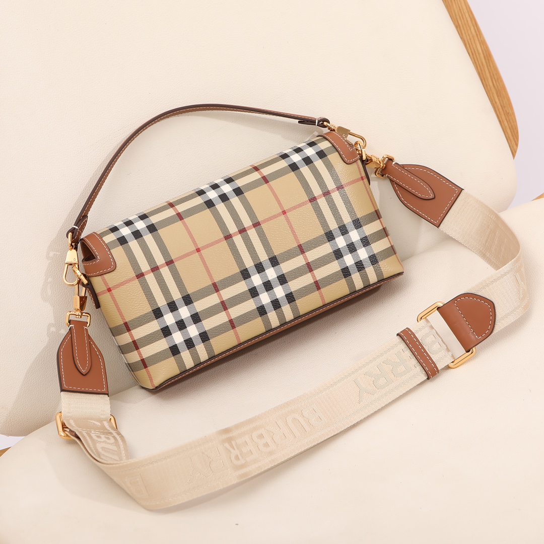 Burberry French bag🥖 must have this summer‼ ️Two bags in one bag with multiple uses and new color matching birch brown checkered pattern, both retro and high-end, salty and sweet (24×8x 14) 9 Burberry French bag🥖 must have this summer‼ ️Two bags in one bag with multiple uses and new color matching birch brown checkered pattern, both retro and high-end, salty and sweet (24×8x 14) - Image 9