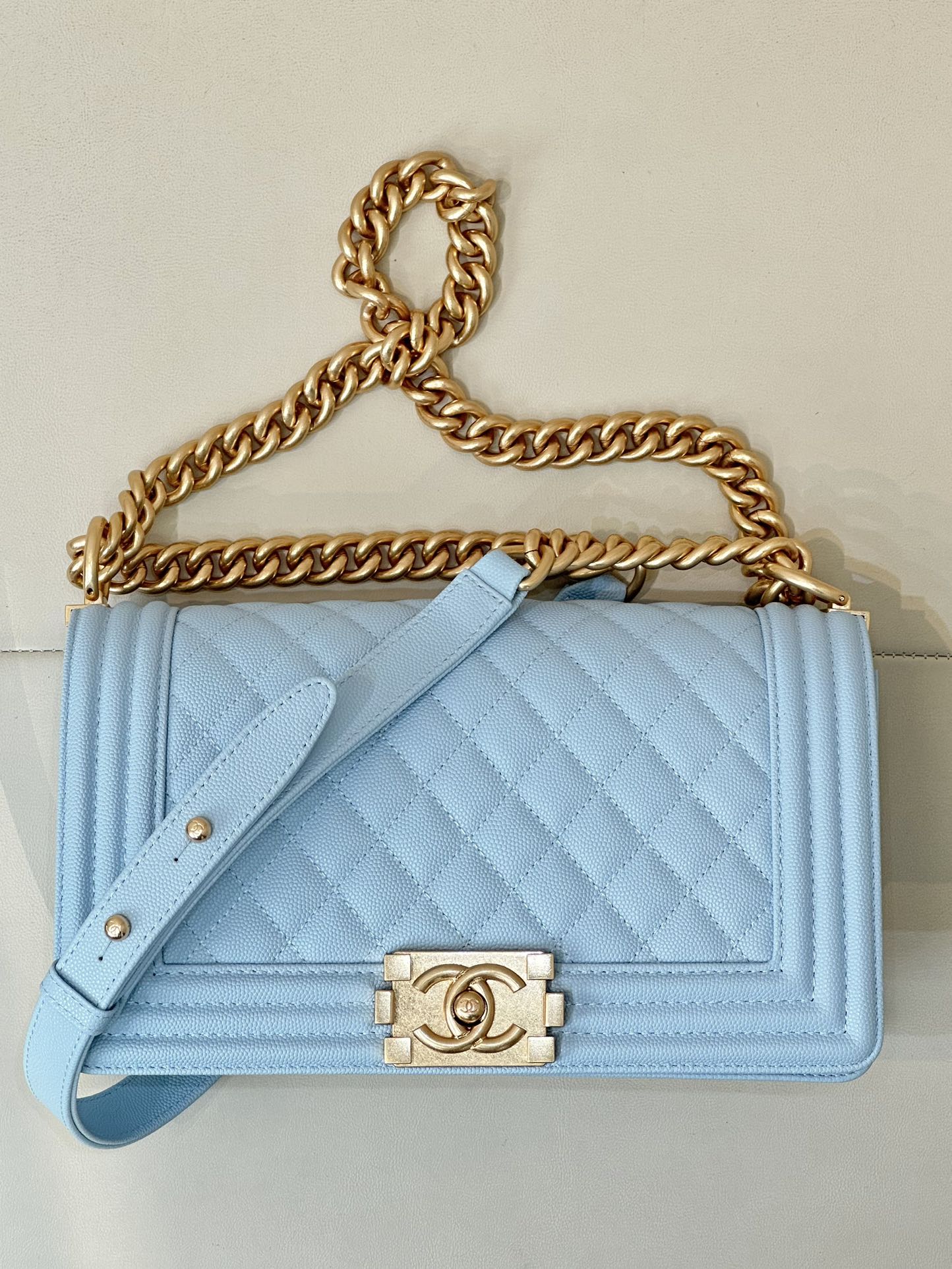 CHANEL Platinum version 67086 silver buckle