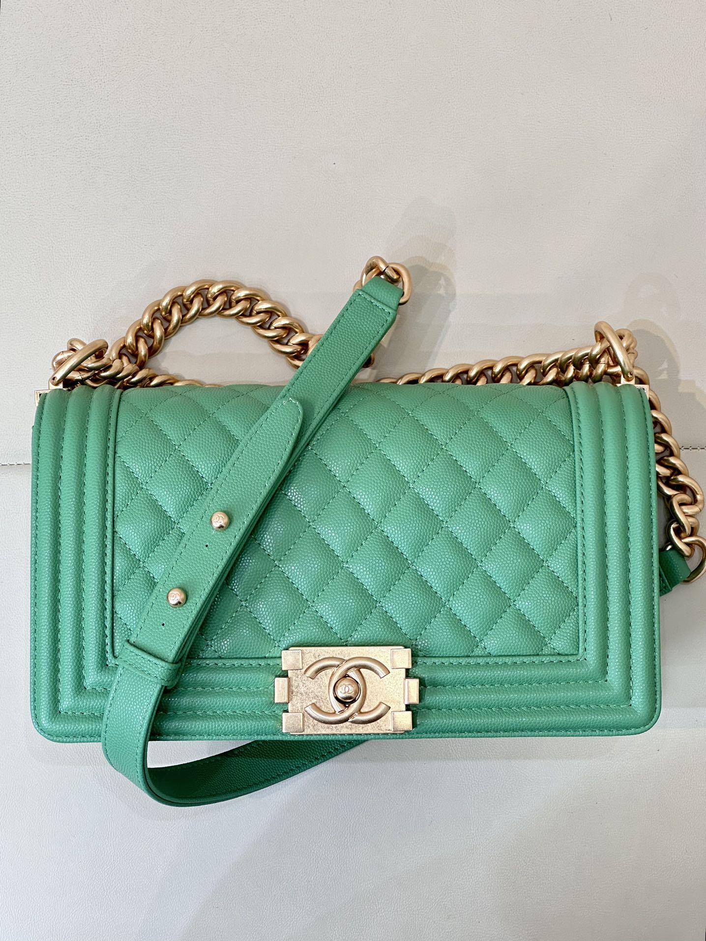 CHANEL Platinum version 67086 silver buckle