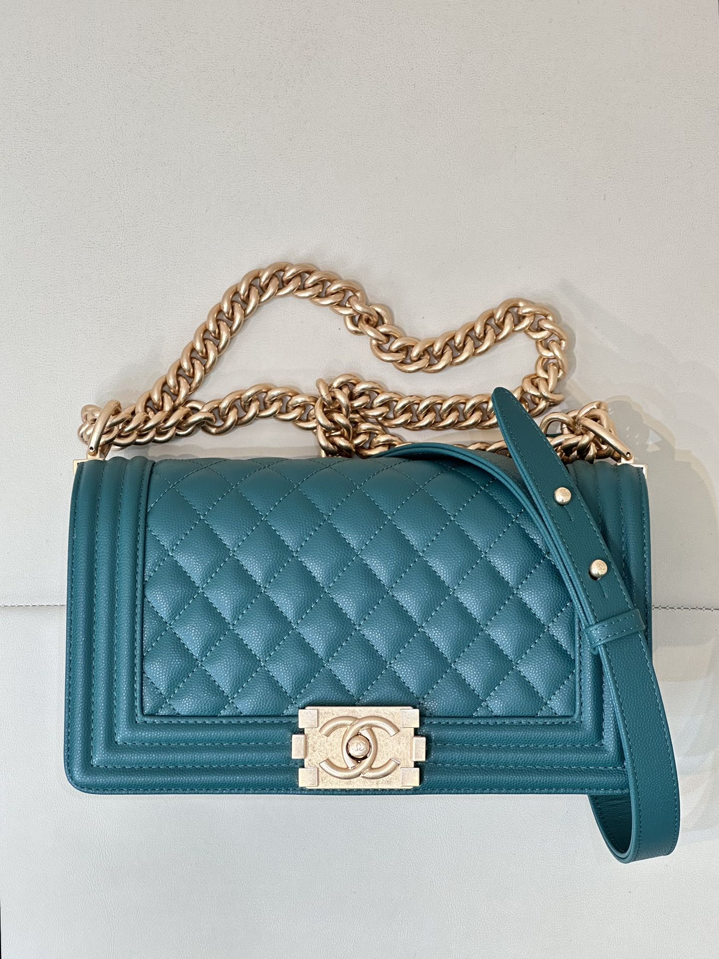 CHANEL Platinum version 67086 silver buckle