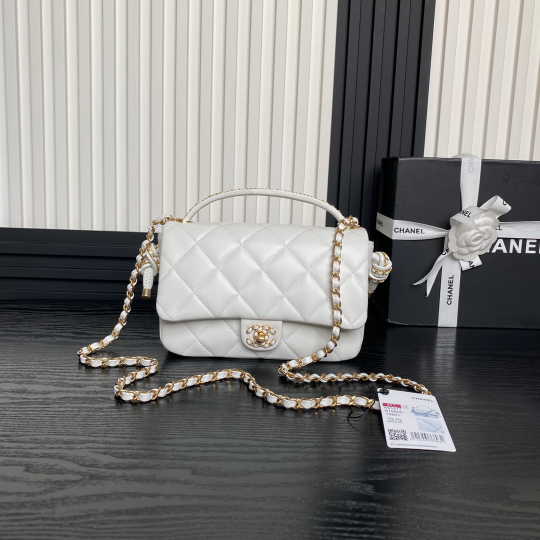 CHANEL AS5317  Lambskin with gold metal  22×23.5×6cm