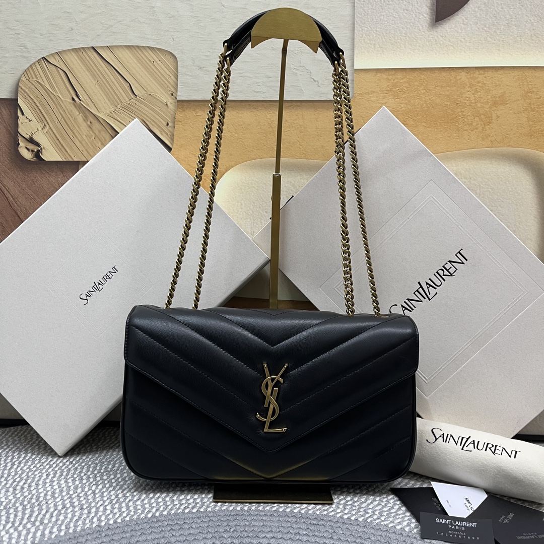 SAINT LAURENT 25 Early Spring New LouLou Medium The sheepskin feels soft, and the new version of sheepskin is very shiny Size: 29×17×10cm