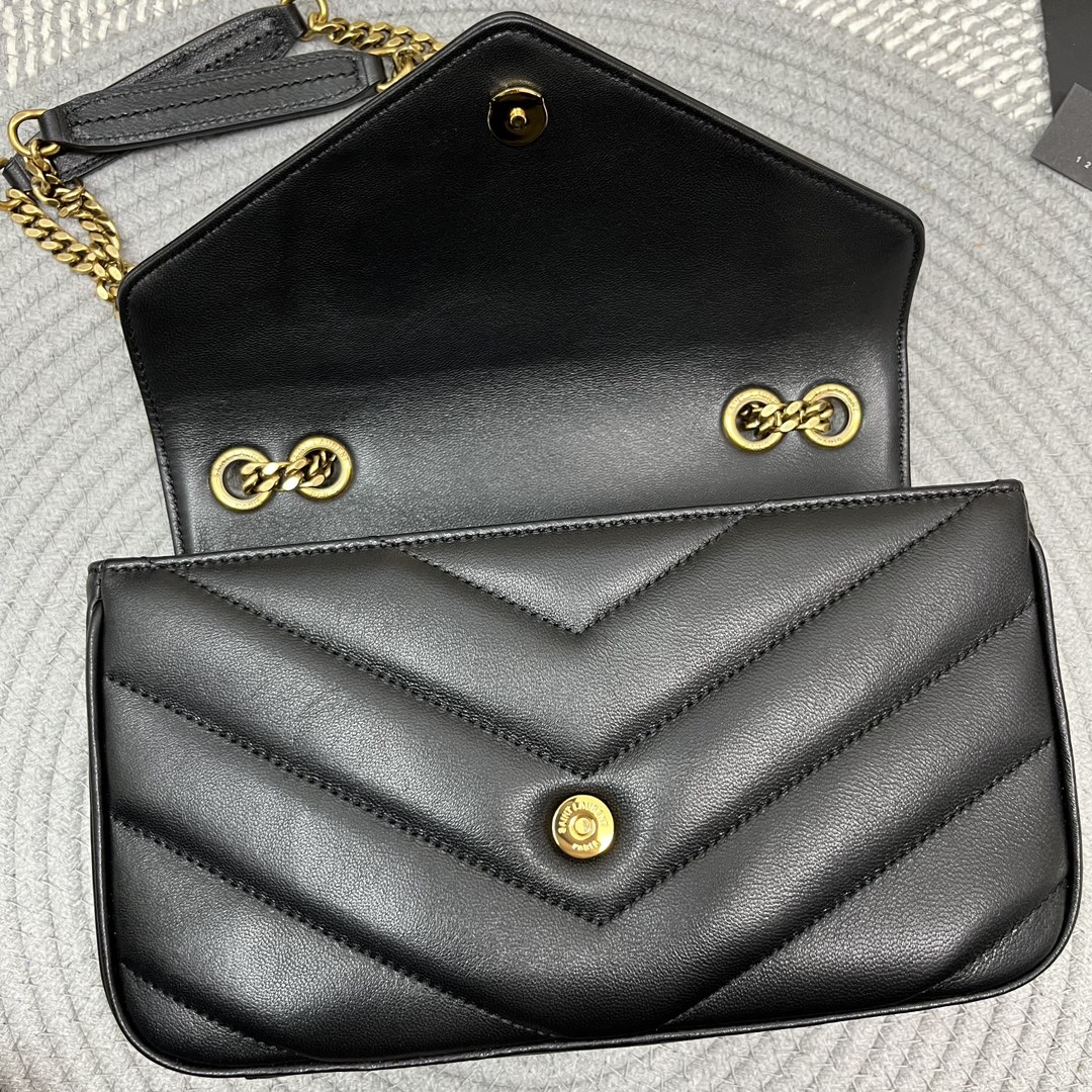 SAINT LAURENT 25 Early Spring New LouLou Small The sheepskin feels soft, and the new version of sheepskin is very shiny Size: 24x14x7cm 5 SAINT LAURENT 25 Early Spring New LouLou Small The sheepskin feels soft, and the new version of sheepskin is very shiny Size: 24x14x7cm - Image 5