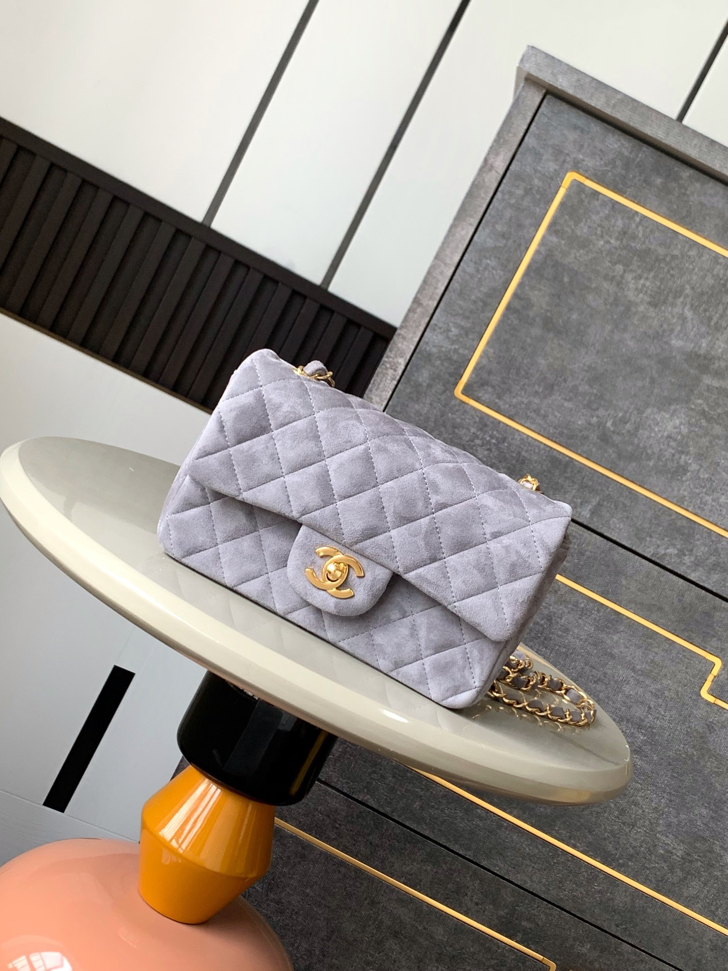 CHANEL Haze Gray" Mimi 20cm