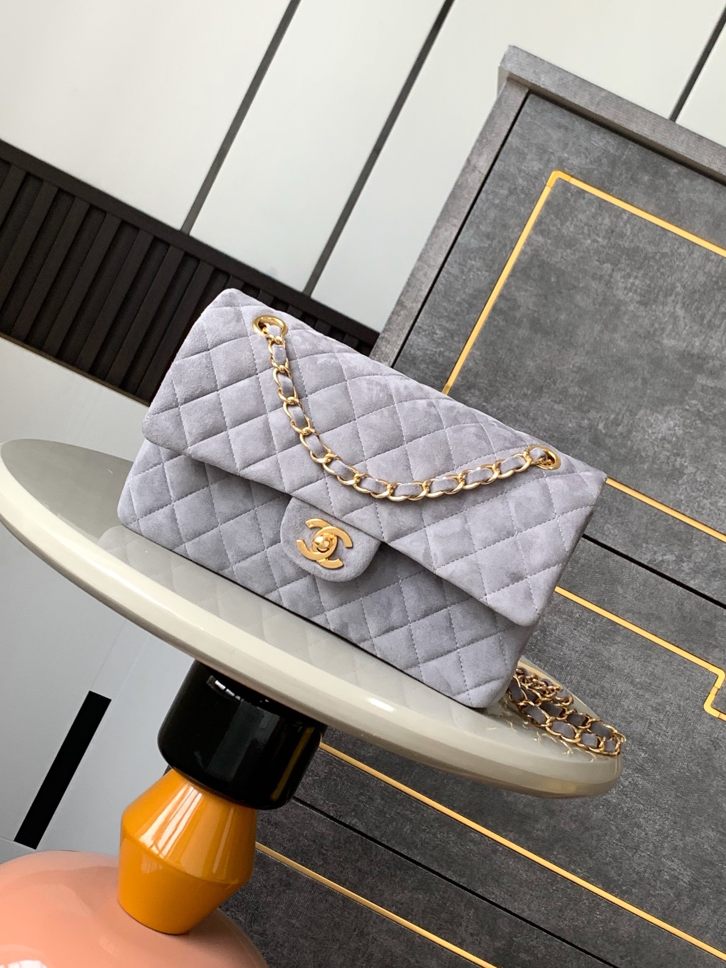 CHANEL Haze Gray" Mimi 25cm
