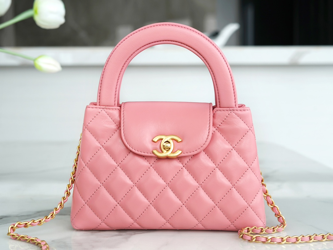 CHANEL 𝟮𝟯K Kelly handle bag coral pink large size Fashion is a cycle Size: 13×19×7cm
