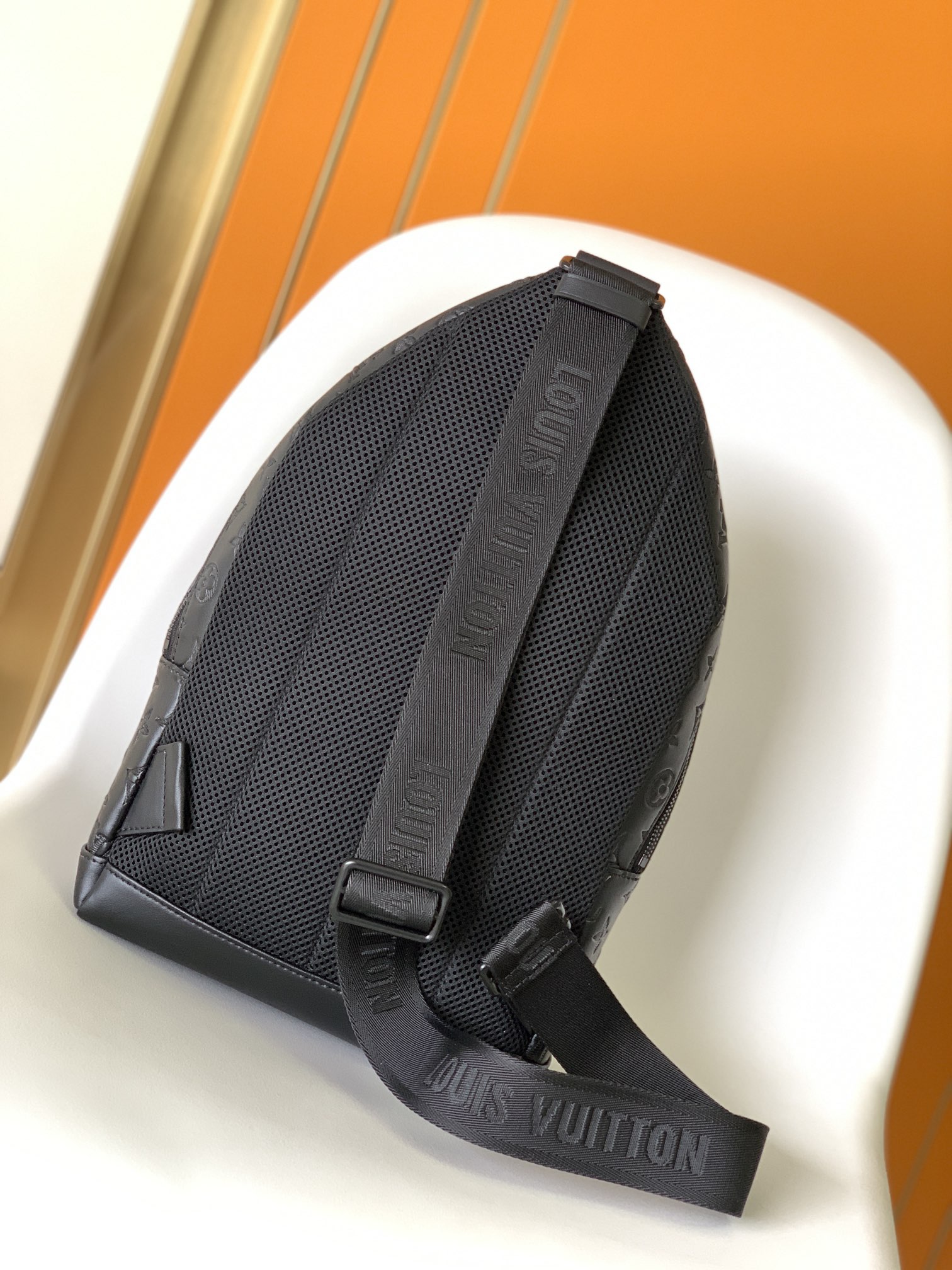 LV Authentic Racer Shoulder Bag Material: Crafted from Monogram Shadow leather for a sophisticated and understated look Size: 24 x 42 x 12 cm (Height x Width x Depth). 3 LV Authentic Racer Shoulder Bag Material: Crafted from Monogram Shadow leather for a sophisticated and understated look Size: 24 x 42 x 12 cm (Height x Width x Depth). - Image 3