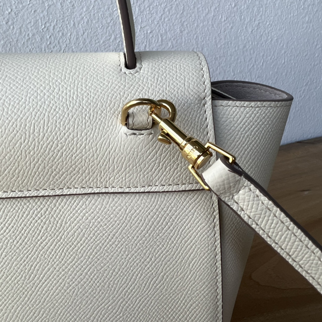 Celine Belt Bag (Catfish Bag) – 20cm Material: Grained cowhide leather with suede interior Sizes Available: 20cm / 24cm Model Numbers: 185003 4 Celine Belt Bag (Catfish Bag) – 20cm Material: Grained cowhide leather with suede interior Sizes Available: 20cm / 24cm Model Numbers: 185003 - Image 4