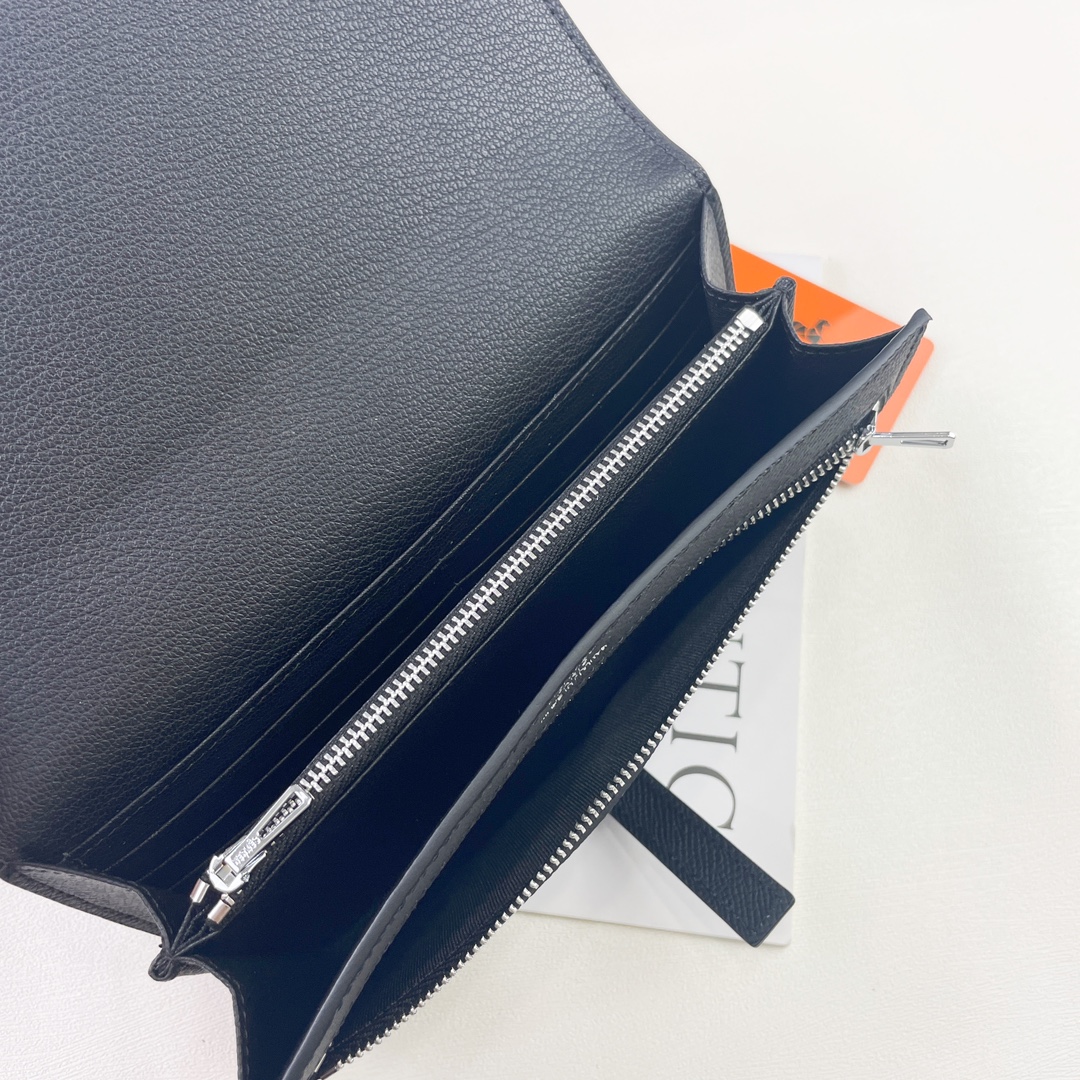 HERMÈS New H Passant Toutenmainte Long Wallet Model: 951 Material: Epsom calfskin leather with palm texture 8 HERMÈS New H Passant Toutenmainte Long Wallet Model: 951 Material: Epsom calfskin leather with palm texture - Image 8